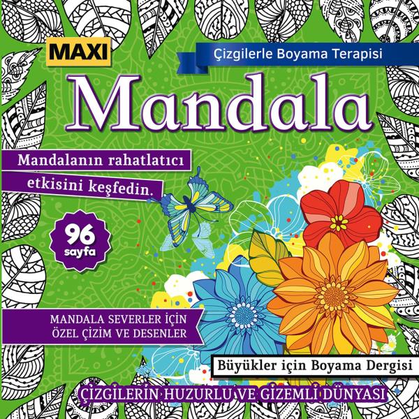 Maxi Mandala Çizgilerle Boyama Terapisi 16