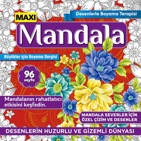 Maxi Mandala Desenlerle Boyama Terapisi 17