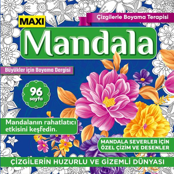 Maxi Mandala Çizgilerle Boyama Terapisi 17