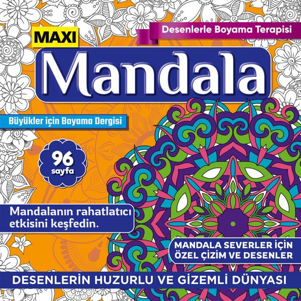 Maxi Mandala Desenlerle Boyama Terapisi 18