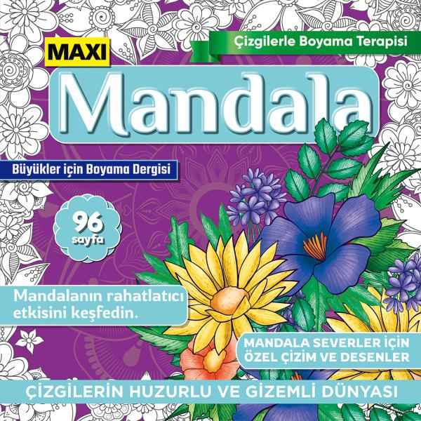Maxi Mandala Çizgilerle Boyama Terapisi 18